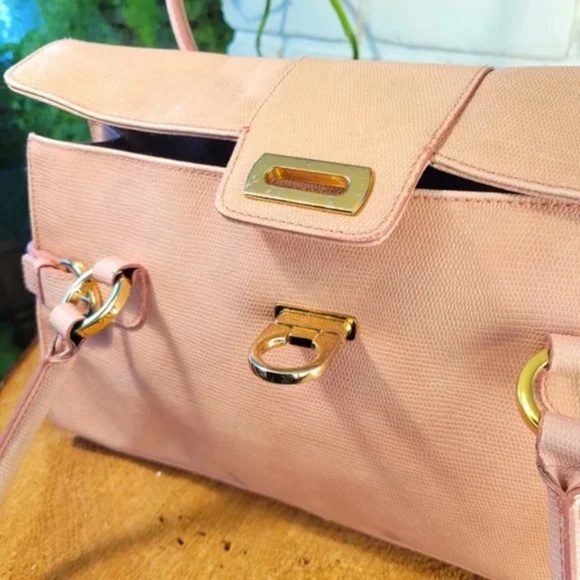 Vintage Lord & Taylor Reptile Pattern Leather Bag - Picture 10 of 15